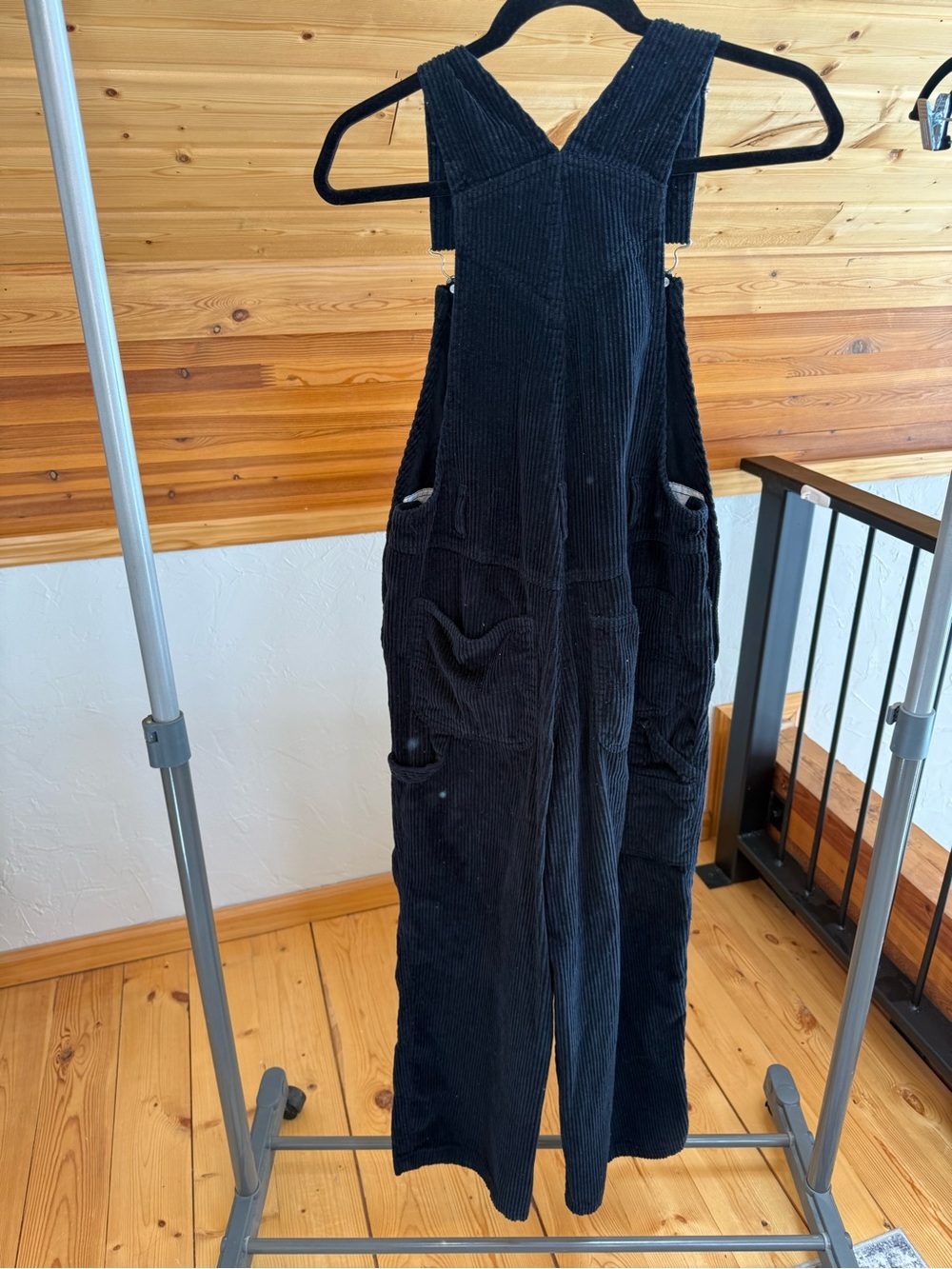 Black Corduroy Mickey Mouse Vintage Overalls - Picture 2 of 4